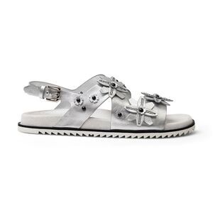 Tod's Flower-Embellished Buckle Sandals